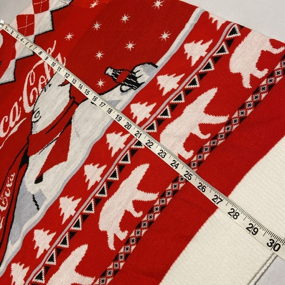 COCA COLA POLAR BEAR WINTER SWEATER RED/WHITE UNISEX SIZE XXL ADULT CHRISTMAS - Picture 8 of 9